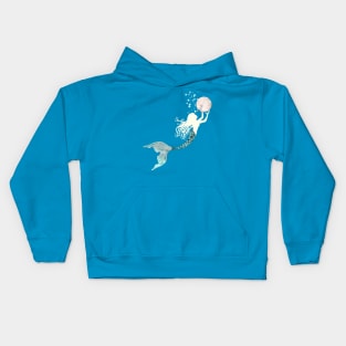 Gathering Pearls Beautiful White Mermaid Kids Hoodie